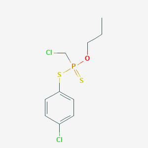 molecular formula C10H13Cl2OPS2 B154841 S-(4-Chlorophenyl) O-propyl (chloromethyl)phosphonodithioate CAS No. 1713-98-0
