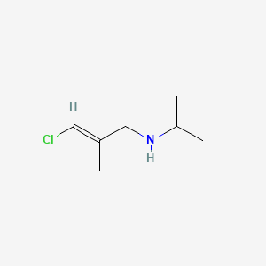 molecular formula C7H14ClN B15484184 Allylamine, 3-chloro-N-isopropyl-2-methyl-, (E)- CAS No. 23240-44-0
