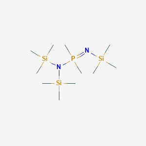 molecular formula C11H33N2PSi3 B15484185 P,P-Dimethyl-N,N,N'-tris(trimethylsilyl)phosphinimidic amide CAS No. 21385-93-3