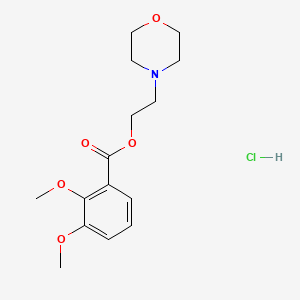 molecular formula C15H22ClNO5 B15484200 o-Veratric acid, 2-morpholinoethyl ester, hydrochloride CAS No. 24022-42-2