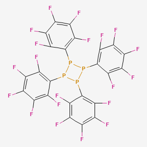 molecular formula C24F20P4 B15484225 Tetrakis(pentafluorophenyl)tetraphosphetane CAS No. 14655-88-0
