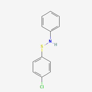 molecular formula C12H10ClNS B15484256 N-[(4-Chlorophenyl)sulfanyl]aniline CAS No. 14933-94-9