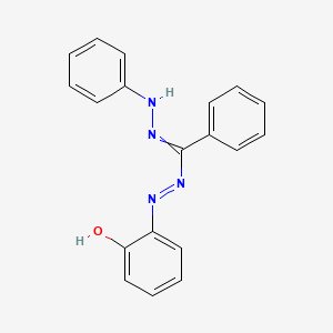 molecular formula C19H16N4O B15484264 Phenol, 2-[[phenyl(phenylhydrazono)methyl]azo]- CAS No. 21542-36-9