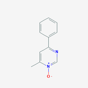 molecular formula C11H10N2O B15484336 Pyrimidine, 4-methyl-6-phenyl-, 3-oxide CAS No. 14161-43-4