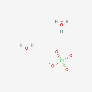molecular formula ClH5O6 B15484442 Oxidanium;perchlorate;hydrate CAS No. 21107-80-2