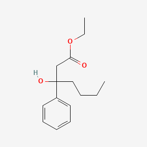 molecular formula C15H22O3 B15484502 Ethyl 3-hydroxy-3-phenylheptanoate CAS No. 6966-37-6