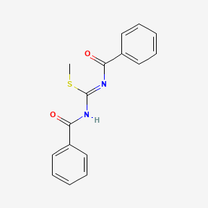 molecular formula C16H14N2O2S B15484602 Methyl N,N'-dibenzoylcarbamimidothioate CAS No. 19921-98-3