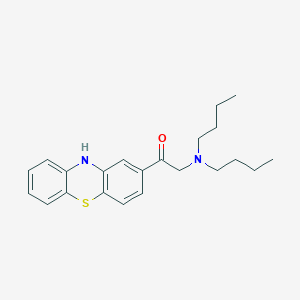 molecular formula C22H28N2OS B15484635 2-(dibutylamino)-1-(10H-phenothiazin-2-yl)ethanone CAS No. 10553-99-8
