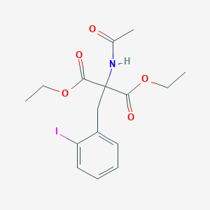 molecular formula C16H20INO5 B15484711 Diethyl acetamido[(2-iodophenyl)methyl]propanedioate CAS No. 22680-50-8