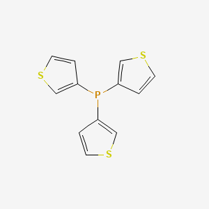 molecular formula C12H9PS3 B15484749 Tri(thiophen-3-yl)phosphane CAS No. 23415-53-4