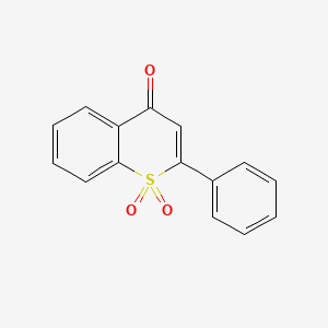 molecular formula C15H10O3S B15484814 1,1-Dioxo-2-phenylthiochromen-4-one CAS No. 22810-28-2