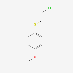 molecular formula C9H11ClOS B15484819 1-[(2-Chloroethyl)sulfanyl]-4-methoxybenzene CAS No. 20761-70-0
