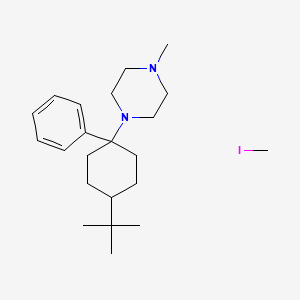 molecular formula C22H37IN2 B15484879 Piperazinium, 4-(4-tert-butyl-1-phenylcyclohexyl)-1,1-dimethyl-, iodide CAS No. 21602-32-4