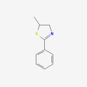 molecular formula C10H11NS B15484903 5-Methyl-2-phenyl-2-thiazoline CAS No. 23062-75-1