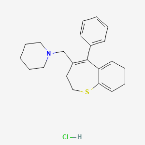 molecular formula C22H26ClNS B15485004 Piperidine, 1-((2,3-dihydro-5-phenyl-1-benzothiepin-4-yl)methyl)-, hydrochloride CAS No. 21728-67-6