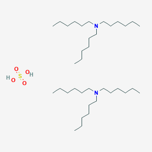 molecular formula C36H80N2O4S B15485176 N,N-dihexylhexan-1-amine;sulfuric acid CAS No. 20610-53-1