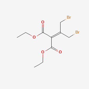 molecular formula C10H14Br2O4 B15485221 Propanedioic acid, [2-bromo-1-(bromomethyl)ethylidene]-, diethyl ester CAS No. 13830-94-9
