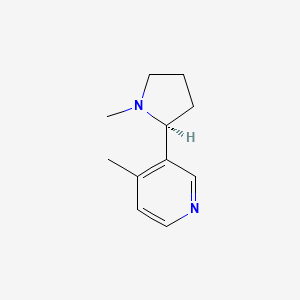 molecular formula C11H16N2 B15485238 Pyridine, 4-methyl-3-[(2S)-1-methyl-2-pyrrolidinyl]- CAS No. 13270-57-0