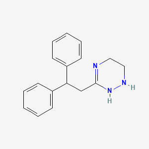 molecular formula C17H19N3 B15485332 as-Triazine, 1,4,5,6-tetrahydro-3-(2,2-diphenylethyl)- CAS No. 22201-96-3