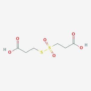 molecular formula C6H10O6S2 B15485344 3-(2-Carboxyethylsulfonylsulfanyl)propanoic acid CAS No. 18365-80-5