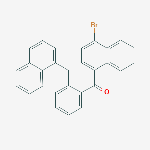 molecular formula C28H19BrO B15485349 (4-Bromonaphthalen-1-yl)[2-(naphthalen-1-ylmethyl)phenyl]methanone CAS No. 20518-35-8