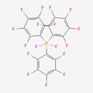 molecular formula C18F17P B15485366 Phosphorane, difluorotris(pentafluorophenyl)- CAS No. 22474-72-2