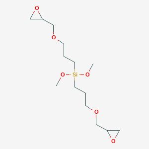 molecular formula C14H28O6Si B15485479 Dimethoxybis{3-[(oxiran-2-yl)methoxy]propyl}silane CAS No. 20411-42-1