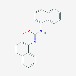 molecular formula C22H18N2O B15485523 Methyl n,n'-dinaphthalen-1-ylcarbamimidate CAS No. 18629-79-3