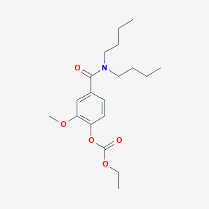 molecular formula C19H29NO5 B15485629 4-(Dibutylcarbamoyl)-2-methoxyphenyl ethyl carbonate CAS No. 7148-28-9