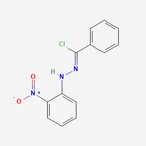 molecular formula C13H10ClN3O2 B15485656 N-(2-Nitrophenyl)benzenecarbohydrazonoyl chloride CAS No. 18468-66-1
