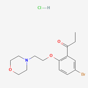 molecular formula C15H21BrClNO3 B15485665 Propiophenone, 5'-bromo-2'-(2-morpholinoethoxy)-, hydrochloride CAS No. 20800-04-8