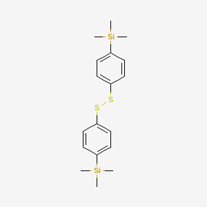 molecular formula C18H26S2Si2 B15485824 Silane, (dithiodi-4,1-phenylene)bis[trimethyl- CAS No. 18546-89-9