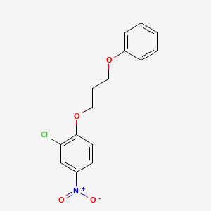 molecular formula C15H14ClNO4 B15485857 2-Chloro-4-nitro-1-(3-phenoxypropoxy)benzene CAS No. 21278-57-9