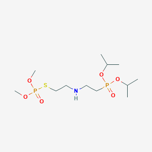 molecular formula C12H29NO6P2S B15485876 Phosphorothioic acid, O,O-dimethyl S-(O',O'-diisopropyl-N-ethylphosphoramido)ethyl ester CAS No. 21988-66-9