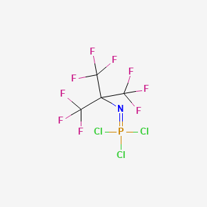 molecular formula C4Cl3F9NP B15485955 N-[1,1,1,3,3,3-Hexafluoro-2-(trifluoromethyl)propan-2-yl]phosphorimidic trichloride CAS No. 18854-78-9