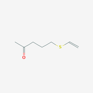 molecular formula C7H12OS B15485983 5-(Ethenylsulfanyl)pentan-2-one CAS No. 22842-71-3