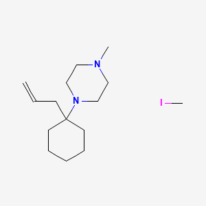 molecular formula C15H29IN2 B15485999 Piperazinium, 4-(1-allylcyclohexyl)-1,1-dimethyl-, iodide CAS No. 21602-47-1