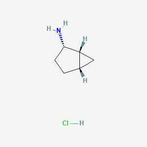 molecular formula C6H12ClN B15486022 Bicyclo(3.1.0)hexan-2-amine, hydrochloride, (1-alpha,2-beta,5-alpha)- CAS No. 20735-62-0