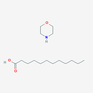 molecular formula C12H24O2.C4H9NO<br>C16H33NO3 B15486046 Morpholine laurate CAS No. 21778-29-0