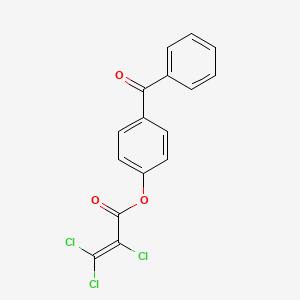 molecular formula C16H9Cl3O3 B15486058 4-Benzoylphenyl 2,3,3-trichloroprop-2-enoate CAS No. 13179-02-7