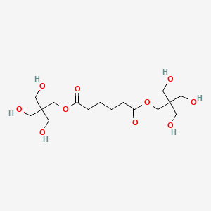 molecular formula C16H30O10 B15486064 Bis[3-hydroxy-2,2-bis(hydroxymethyl)propyl] hexanedioate CAS No. 13259-35-3