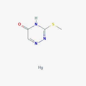 molecular formula C4H5HgN3OS B15486066 mercury;3-methylsulfanyl-4H-1,2,4-triazin-5-one CAS No. 18346-09-3