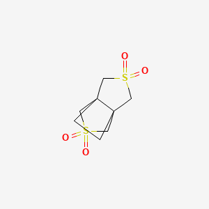 molecular formula C8H12O4S2 B15486121 1H,4H-3a,6a-Ethano-2lambda~6~,5lambda~6~-thieno[3,4-c]thiophene-2,2,5,5(3H,6H)-tetrone CAS No. 21533-70-0