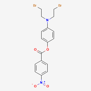 molecular formula C17H16Br2N2O4 B15486154 p-(Bis(2-bromoethyl)amino)phenyl p-nitrobenzoate CAS No. 22953-44-2