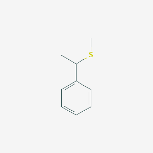 molecular formula C9H12S B15486472 Benzene, [1-(methylthio)ethyl]- CAS No. 13125-70-7