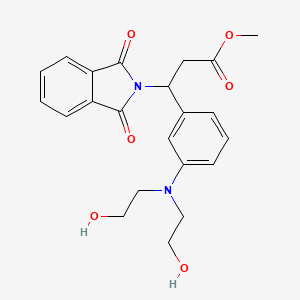molecular formula C22H24N2O6 B15486542 Methyl 3-{3-[bis(2-hydroxyethyl)amino]phenyl}-3-(1,3-dioxo-1,3-dihydro-2h-isoindol-2-yl)propanoate CAS No. 6327-94-2