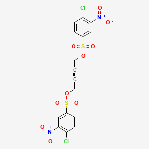 molecular formula C16H10Cl2N2O10S2 B15486608 But-2-yne-1,4-diyl bis(4-chloro-3-nitrobenzenesulfonate) CAS No. 10567-57-4