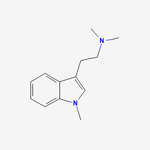 molecular formula C13H18N2 B15486751 Indole, 3-(2-(dimethylamino)ethyl)-1-methyl- CAS No. 13366-47-7