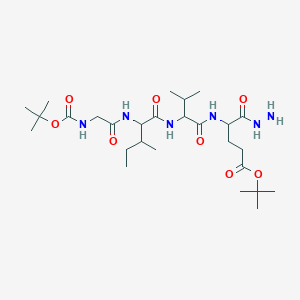 molecular formula C27H50N6O8 B15486829 Boc-Gly-DL-xiIle-DL-Val-DL-Glu(OtBu)-NHNH2 CAS No. 13512-47-5
