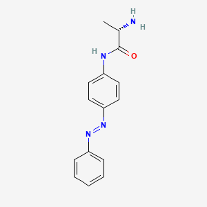 molecular formula C15H16N4O B15486836 N-{4-[(E)-Phenyldiazenyl]phenyl}-L-alaninamide CAS No. 13097-97-7